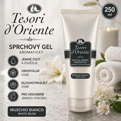 Tesori d’Oriente White musk krémový sprchový gel 250 ml