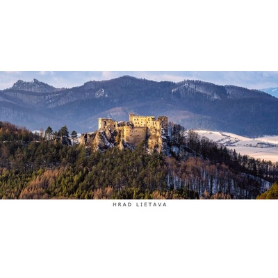 (A6) Pohľadnica panoráma Hrad Lietava o02
