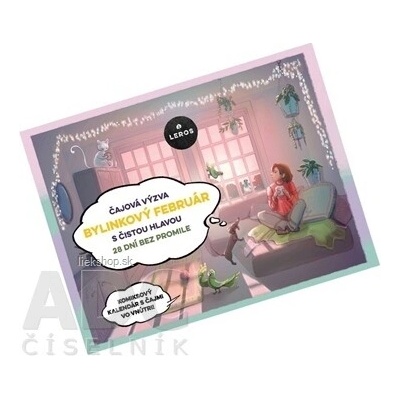 LEROS BYLINKOVÝ FEBRUÁR S ČISTOU HLAVOU 6 29 druhov čajov po 1 vrecúšku + komiksový kalendár s čajmi (49 g), 1x1 set