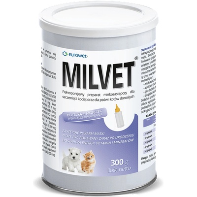 Eurowet Eurovet Milvet млечен заместител за кученца и котенца 300г