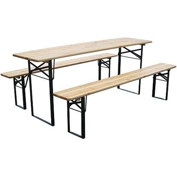 Set pivny DORTMUND Standard3, stôl 175x46x77 cm, 2x lavica 175x23x47 cm, drevo 25 mm 802027A