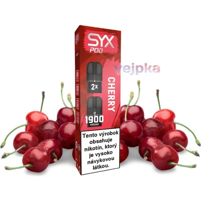SYX Bar POD cartridge Cherry 20 mg 2 ks