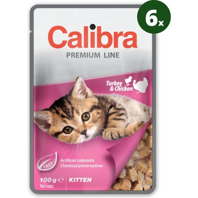 Calibra Cat Premium Kitten Turkey & Chicken 6 x 100 g