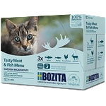 Bozita Multibox парчета месо и риба в сос (комбинация от 12 пакетчета, по 85 г всяко)