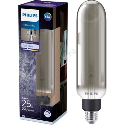 Philips LED Демируема крушка SMOKY VINTAGE Philips T65 E27/6, 5W/230V 4000K (P3395)