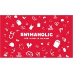 Swimaholic swimming world microfibre towel червен