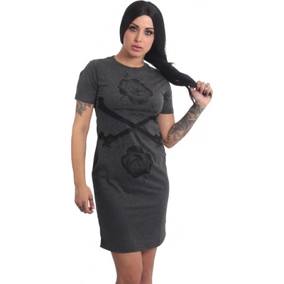 Yakuza Rose Cross Casual tmavě šedé
