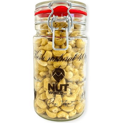 Nutworld Kešu natural ve skle s patentním uzávěrem 400 g