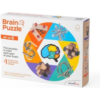 Recent Toys Brain Puzzle - комплект от 6 броя (885144)