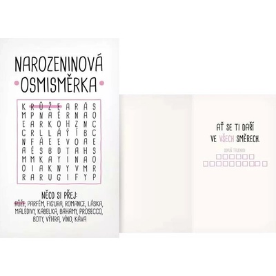 MFP paper s.r.o. Přání humorné Osmisměrka pro ni