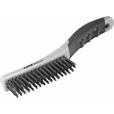 EXTOL PREMIUM Kefa oceľová 250mm, 4-radová, plastová rukoväť 8803911