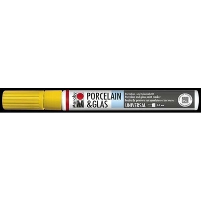 Marabu Popisovač na sklo/porcelán 1-2 mm - žlutý
