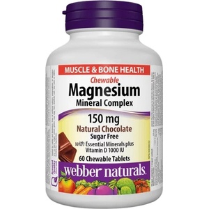 Webber Naturals Magnesium Mineral Complex [60 Дъвчащи капсули]