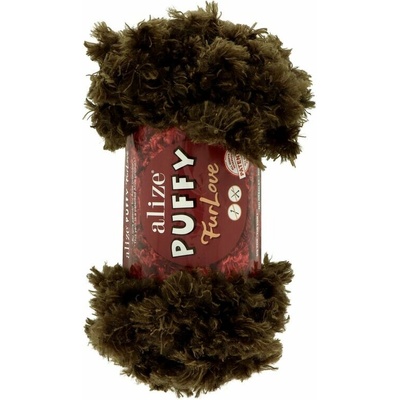 Alize Puffy Furlove 29 zeleno hnedá