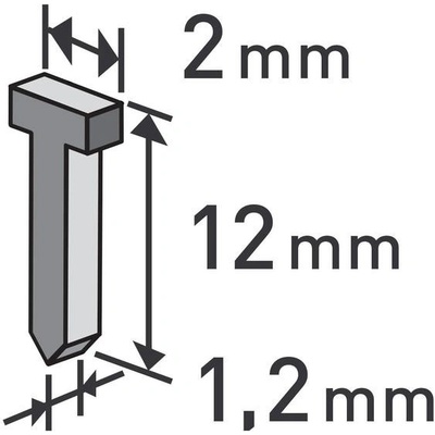 Extol Premium 8852404 Klince do sponkovacej pištole 1000ks, dĺžka/L 12mm