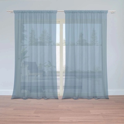 Sablio Záclony Indigová modrá: 2ks 150x250cm