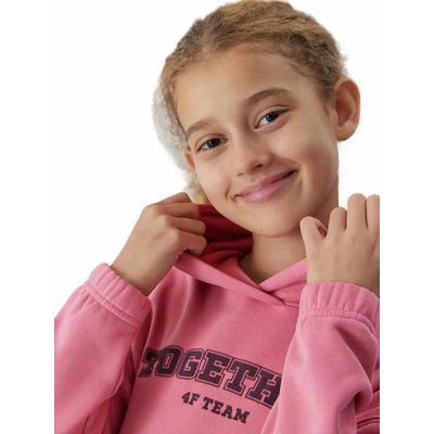 4F mikina JAW23TSWSF639 Růžová