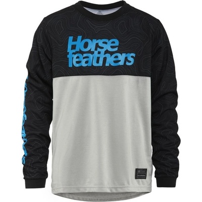 HORSEFEATHERS FURY LS YOUTH BIKE T SHIRT mineral gray