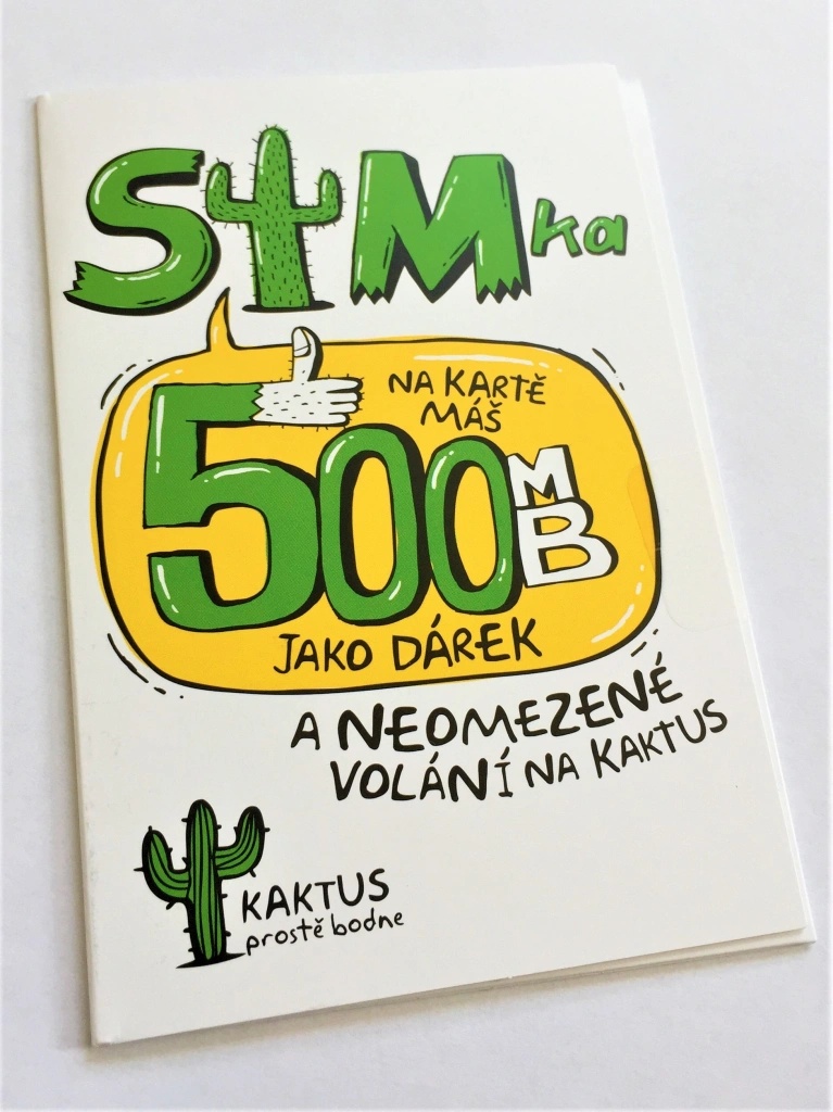Sim karta KAKTUS (T-Mobile) - kredit 100K + 500MB zdarma - Heureka.cz
