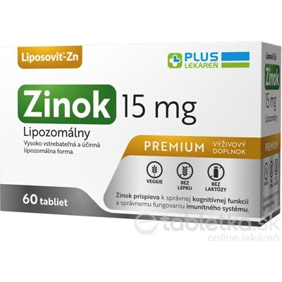 Plus Lekáreň Lipozomálny zinok 15mg 60 tabliet