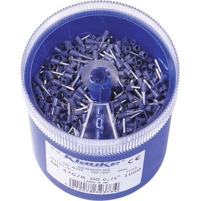 Klauke GR4708DO sada dutiniek 0.75 mm² čiastočne izolované modrá 1000 dielov