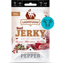 Lionfood Hovězí Jerky PEPŘ 25 g