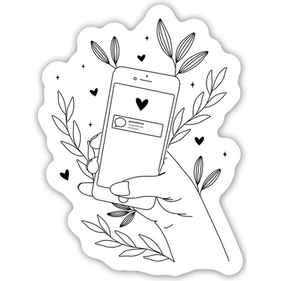 Samolepky Canli Phone hand Ruka s mobilom