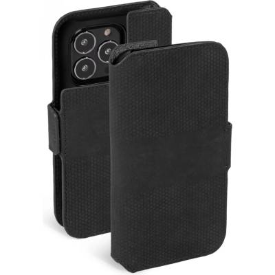 Krusell Калъф Krusell Leather Phone Wallet за iPhone 14 Pro Max - Черен
