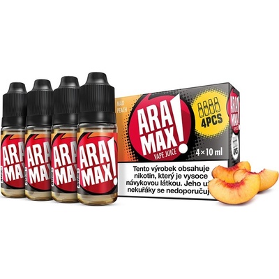 Aramax Max Peach 4 x 10 ml 3 mg