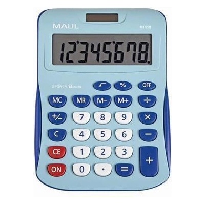Maul Kalkulačka MJ 550, světlá-tmavá modrá, stolní, 8 číslic, MAUL 7263434 261839
