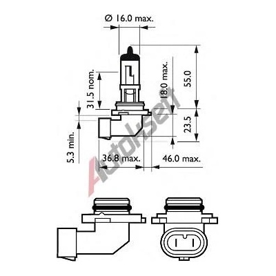 Philips 9006PRC1 HB4 P22d 12V 51W