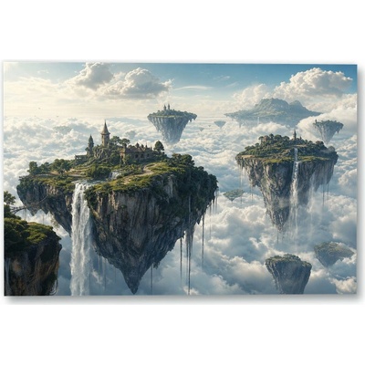 Plakát – Plovoucí skalní ostrovy nad oblaky Bez rámu Ano Bez rámu 135 × 90 cm