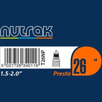Nutrak 26 x 1.5-2.0 Presta Valve Inner Tube -