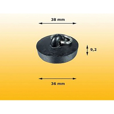 Zátka priemer 38 mm guma s retiazkou