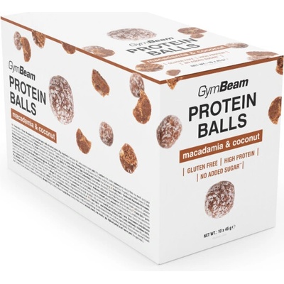 Protein Balls GymBeam macadamia & coconut 10 x 45 g