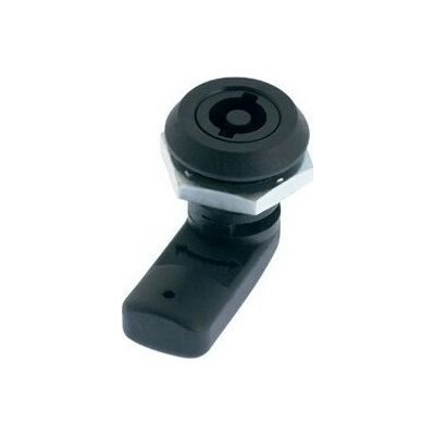 Plastový 1/4 otáčkový zámek 24.5x35 s pružinou 5mm dvojzub [1 ks]