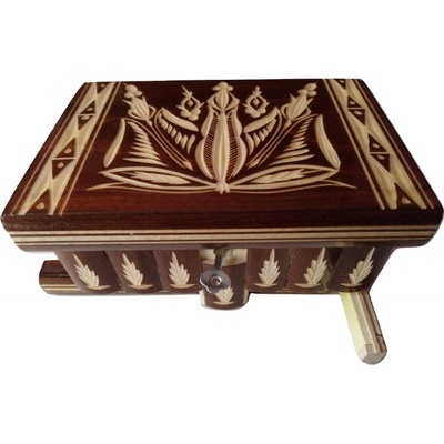 Magic Puzzle Box Кутия за бижута Дървена кутия за изненада с пъзел с вълшебна отваряща се поставка за пръстен (_9085f0cd9)