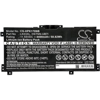 Cameron Sino Батерия за лаптоп HP Envy 17-AE010NC, Envy X360 15-BP008UR HSTNN-UB71 LiIon 11.55V 4400 mAh CAMERON SINO (CS-HPK170NB)
