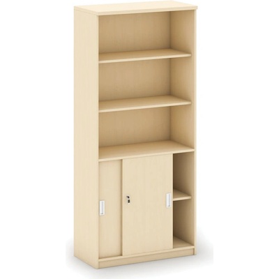 Mirelli, Kombinovaná kancelářská skříň 800 x 400 x 1800 mm, bříza – Sleviste.cz
