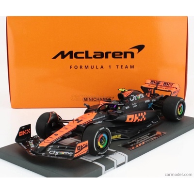 Minichamps Mclaren F1 Mcl60 Team Mclaren N 4 2nd Singapore Gp 2023 Lando Norris Orange Blue Black 1:18