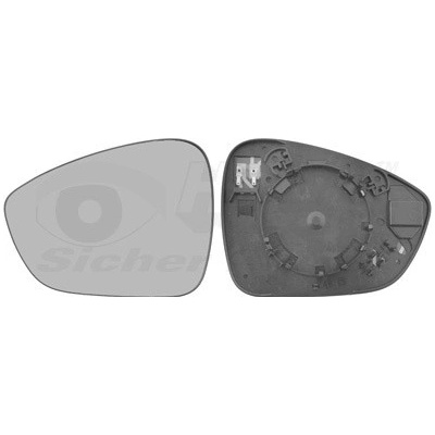 Sklo vonkajżieho zrkadla VAN WEZEL 0954837