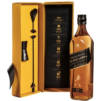 Johnnie Walker Black Label 12 YO коктейл сет - бленд шотландско уиски 700ml