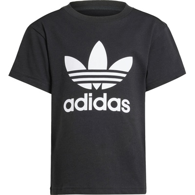 Adidas Тениска 'trefoil' черно, размер 122