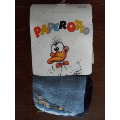 Paperotto dětské vzorované punčochové kalhoty modré