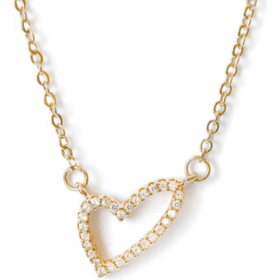 Bangles.cz Řetízek srdce se zirkony gold 1529