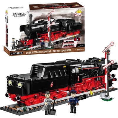 COBI 6287 Historical Collection 1:35 Parní lokomotiva DR BR 52 s tendrem a návěstidlem – Zbozi.Blesk.cz