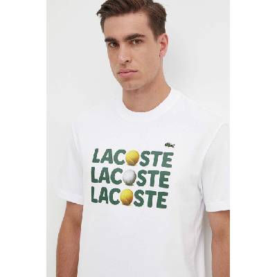 Lacoste Памучна тениска Lacoste в бяло с принт (TH7370)