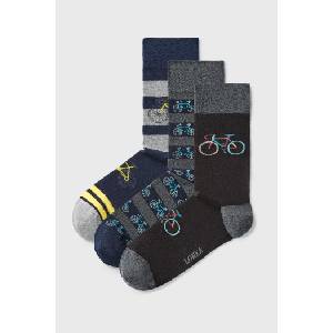 Lonka 3PACK мъжки чорапи Debox Bike по-дълги (3pDeboxC_pon)