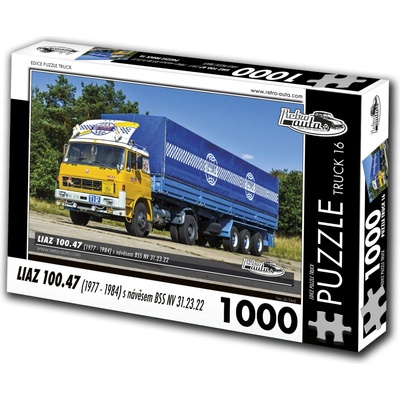 RETRO-AUTA TRUCK č.16 Liaz 100.47 s návěsem BSS NV 31.23.22 1977-1984 1000 dílků