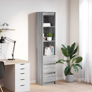 vidaXL Висока дъска сив сонома 37, 5x35x180 см инженерно дърво (861666)